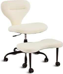 YFO Ergonomic Cross Legged Office Chair and ADHD Meditation Chair with Silent Wheels for H