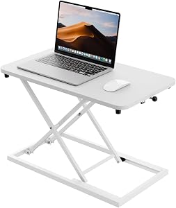 Hoodutric Standing Desk Converter Height Adjustable, Sit to Stand up Desk Riser Computer W