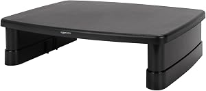 Amazon Basics Height Adjustable Monitor Stand Riser with Storage Organizer, Multifunctiona