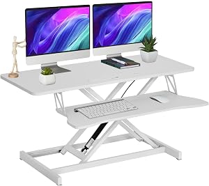 38-inch Standing Desk Converter Height Adjustable Sit to Stand Up Workstation, Duals Monit