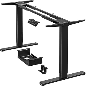 ErGear Dual Motor Standing Desk Frame, Electric Adjustable Legs Compatible Desktop Size 44