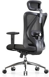 SIHOO M18 Ergonomic Office Chair, High Back Mesh Desk Chair with Adjustable Headrest &