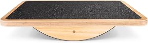 StrongTek Professional Wooden Balance Board, Rocker Board, Wood Standing Desk Accessory, B