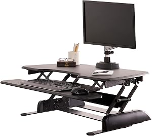 Vari - VariDesk Essential 36 - Two-Tier Standing Desk Converter for Monitor & Accessor