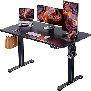 ErGear Height Adjustable Electric Standing Desk, 48 x 24 Inches Sit Stand up Desk, Memory 