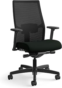 HON Ignition 2.0 Mid‑Back Ergonomic Office Chair, Mesh Task Seating with Lumbar Support, A