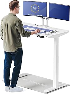 Desktronic HomeOne Standing Desk 48x24 — Ergonomic Sit Stand Home Office Desk, Made in Eur