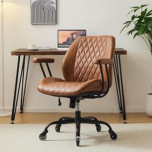YFO Home Office Desk Chair Office Rubber Casters Ergonomic Computer Chair with Lumbar Supp