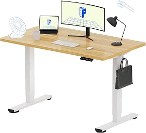 FLEXISPOT EN1 One-Piece Standing Desk, Electric Adjustable with 4 Memory Presets, 176 LBS 