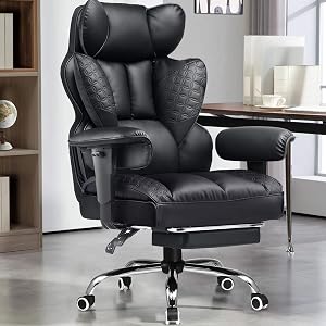 GTPLAYER Big and Tall Gaming Chair 400lbs Heavy Duty Office Chair with Footrest, High Back