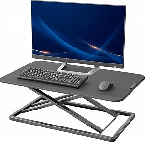 VIVO Black 29 inch Single Top Standing Desk Converter, DESK-V000U | Economy, Height Adjust