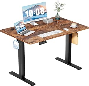 DUMOS 48 Inch Electric Standing Desk Height Adjustable, Sit to Stand Up Computer Workstati