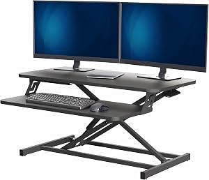 VIVO Black 32 inch Stand Up Desk Riser, DESK-V000S | Height Adjustable, Standing Desk Conv