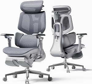 Hbada X7 Smart Ergonomic Chair, Office Chairs, Fully Automated Lumbar Tracking, 4D Adjusta