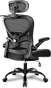 Freepub Ergonomic Office Chair with Headrest 3D, Mesh Office Desk Chair with Adjustable Lu