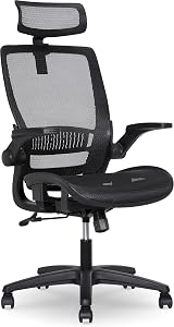 Amazon Basics Ergonomic High-Back Office Chair, Breathable Mesh, 360° Swivel, Easy to Asse