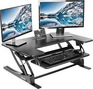 VIVO 36 inch Height Adjustable Stand Up Desk Converter, V Series, Quick Sit to Stand Table
