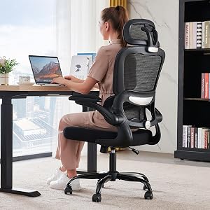 TRALT Office Chair Ergonomic Desk Chair, 330 LBS Home Mesh Office Desk Chairs with Wheels,