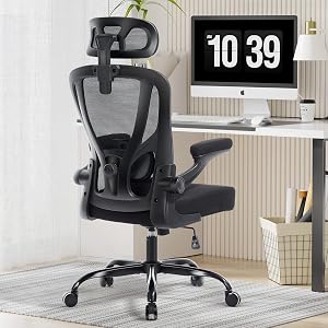 shipborne Office Chair Ergonomic Office Chair with Lumbar Support, Head Support, Rocking F